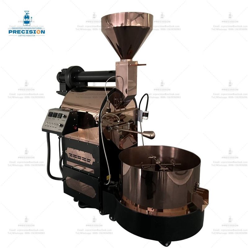 Machine de torréfaction de café de précision Commercial avec boîtier en acier inoxydable couleur