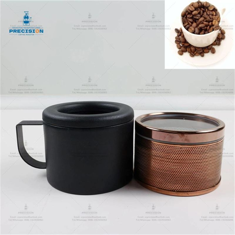 Torréfacteur de café plus intelligent avec boîte à air et tasse de refroidissement 220V 2000W Torréfacteur de grains de café maison Noir Blanc