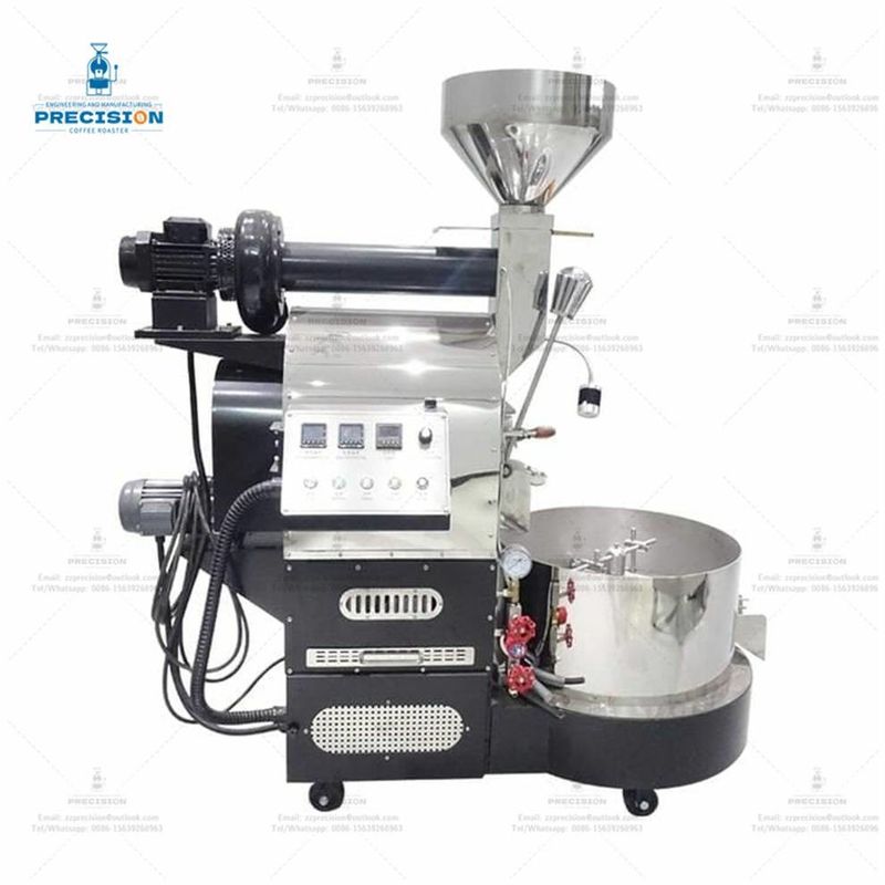 Torréfacteur de café 200w 3kg avec double couche résistante à la chaleur 316 tambour en acier inoxydable de qualité alimentaire