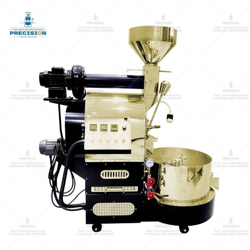 Boisson à double couche en acier inoxydable échantillon électrique Noix de café 2kg 3kg 6kg Machine à grains de gaz torréfacteur de café