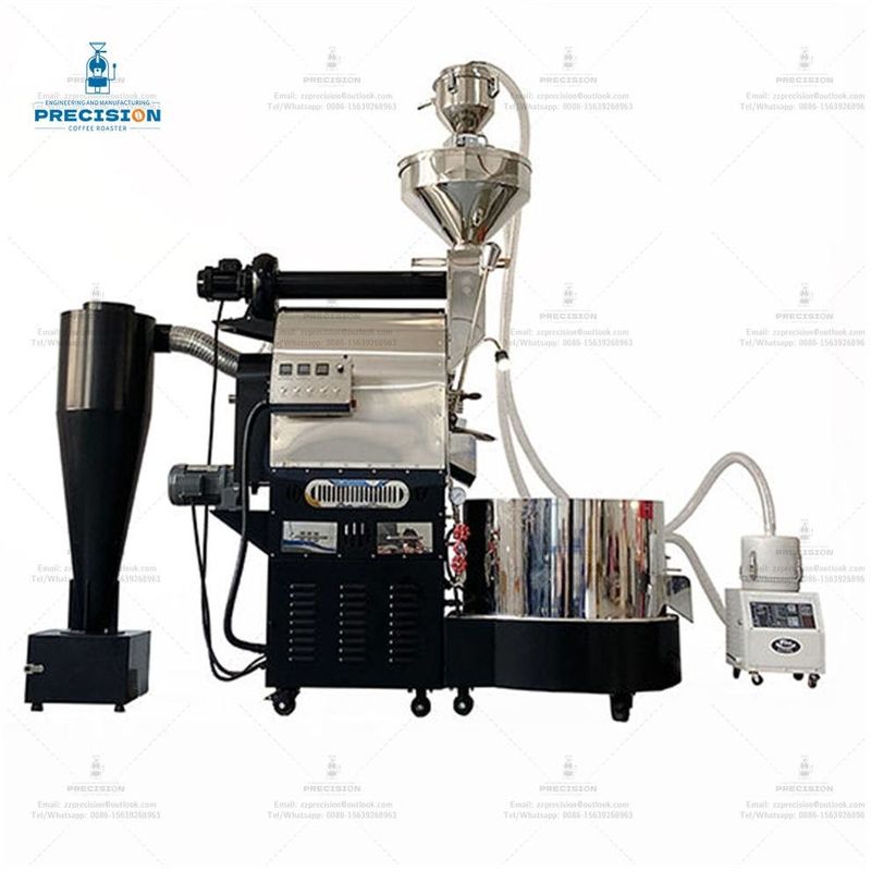 Boisson à double couche en acier inoxydable échantillon électrique Noix de café 2kg 3kg 6kg Machine à grains de gaz torréfacteur de café